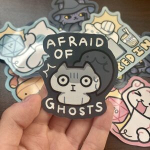 Afraid of Ghosts Sticker
