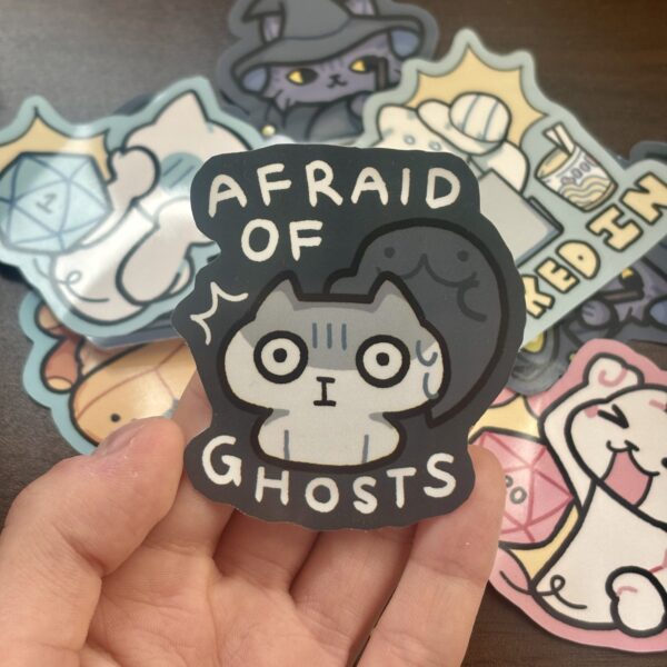 Afraid of Ghosts Sticker