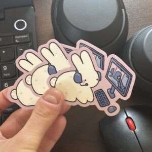 Gaming Bunny Sticker